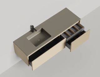 Подвесная тумба Salini Domino 27D116ON 160см эмаль Onda Plus